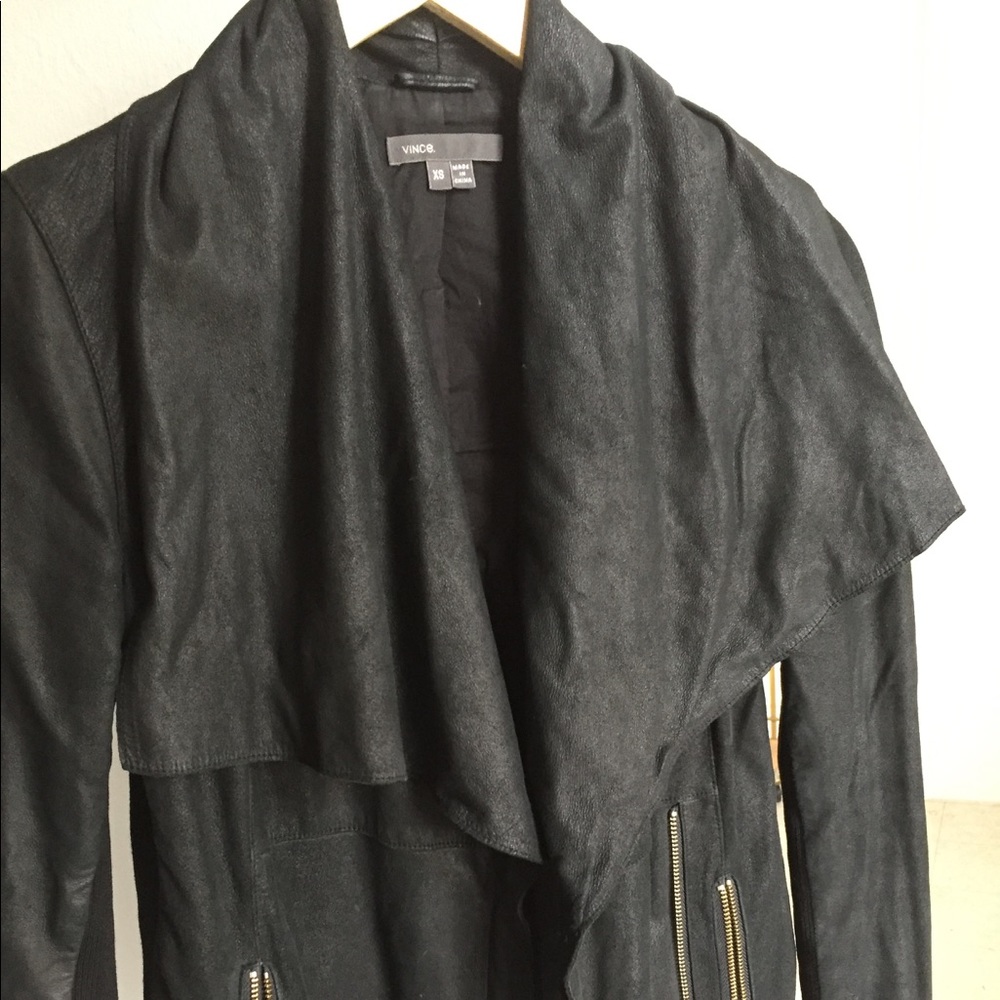 Vince leather jacket xs